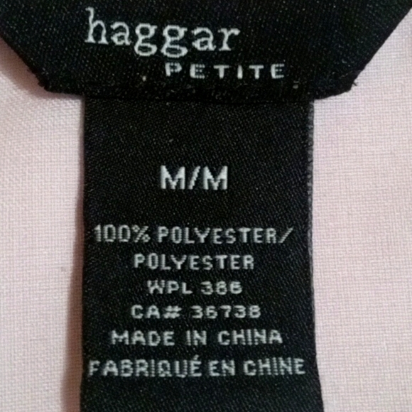 Haggar Petite Pink Button Down Short Sleeve Dress Shirt US M - Picture 5 of 6